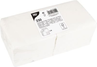 Papstar Servietten aus Papier, weiß, 2-lagig, FSC-zertifiziert, B 24,0 cm x H 24,0 cm - Bild 1