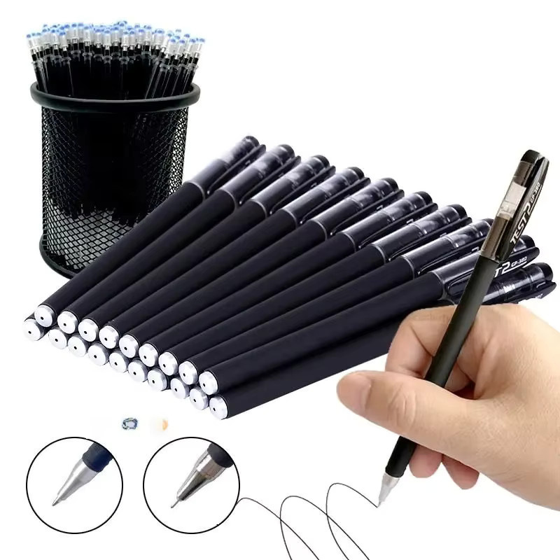 Kissbuty Gel Stifte Set in Schwarz und Blau mit Minenstärken 0,38mm, 0,5mm und 0,7mm für Schule und Büro - Bild 3