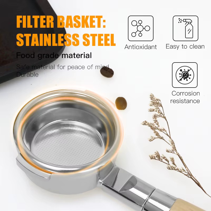 ALIKISSCAFE Unverlierbarer Siebträger 58 mm aus Edelstahl für Breville BES920 980 990 Espresso Maschinen in Silber - Bild 4