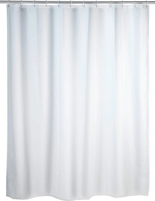 Wenko Duschvorhang Uni Weiß, B/H: 180 x 200 cm - Bild 1