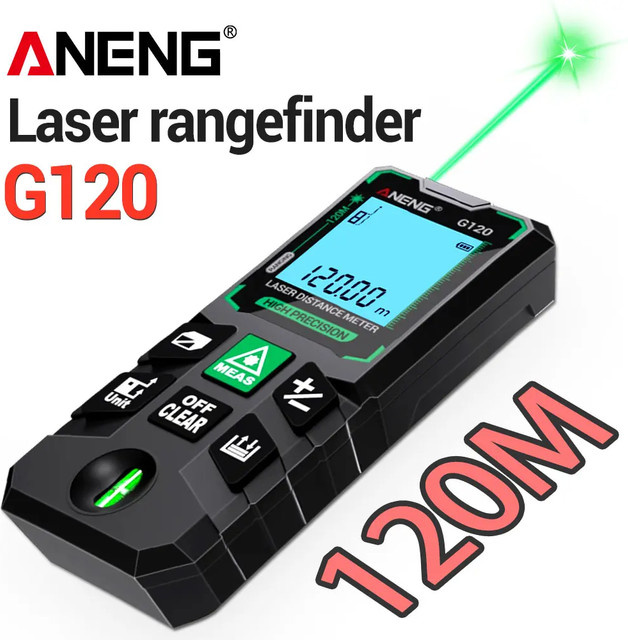 ANENG Laser-Entfernungsmesser elektronisches Lineal in Schwarz - Bild 1