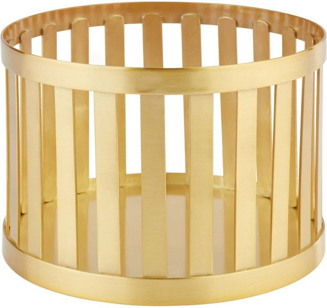 APS Korb APS PLUS aus Edelstahl in Gold, zylinderförmig, B/T/H: 15 x 15 x 10,5 cm - Bild 1