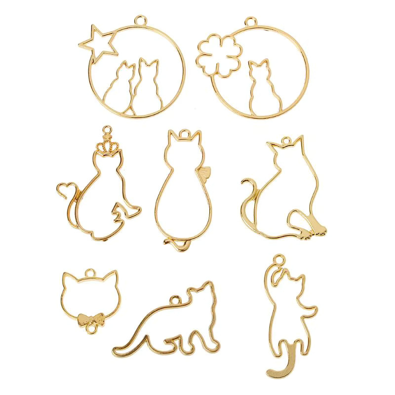 bulusii Schmuckform Katze, Messing, Gold, Unisex - Bild 2