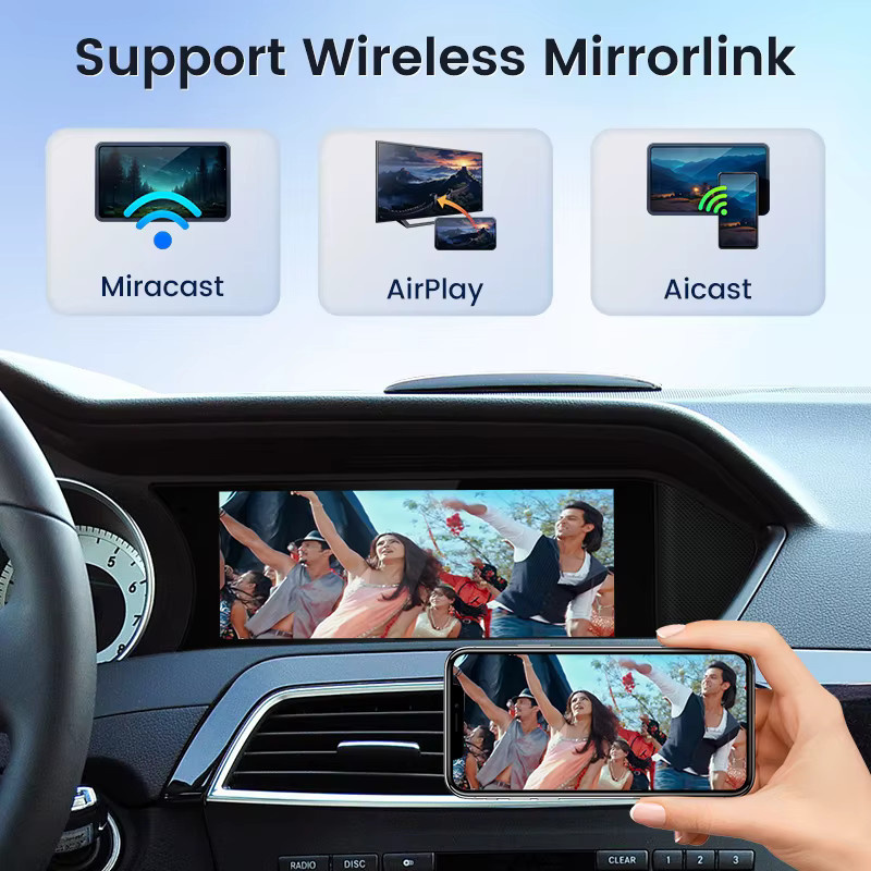 STWEI Multimedia-System für Mercedes Benz C-Klasse W204 S204 NTG4.5 mit 8,8-Zoll-Touchscreen, Linux-System, Wireless CarPlay und Android Auto, Schwarz - Bild 5
