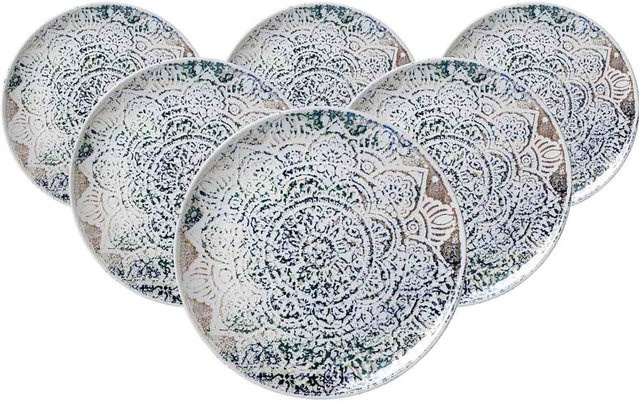 Ritzenhoff & Breker Speiseteller Luigi aus Keramik, Weiß, 6er Set, Durchmesser: 26 cm - Bild 1