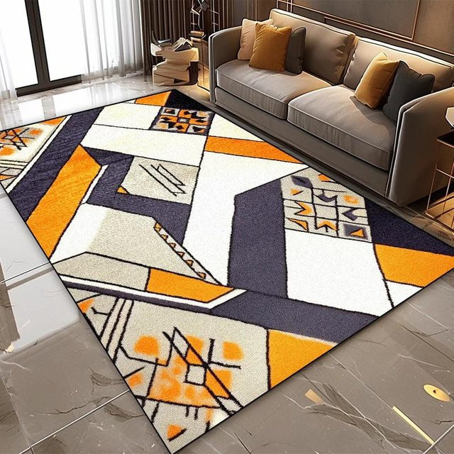 JGJG Wohnzimmerteppich Modern Geometrisch Abstrakt, Mehrfarbig, B/T: 230 x 140 cm - Bild 1