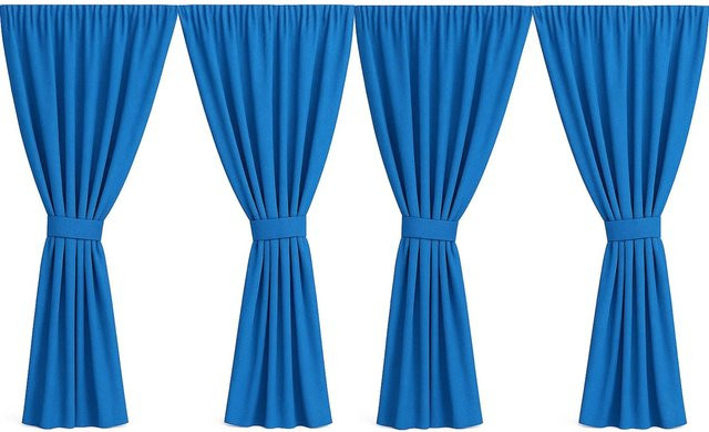 Setgarden Outdoor Vorhang für den Balkon, 4 Stück, Blau, B: 155 cm, H: 220 cm - Bild 1