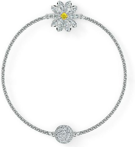 Swarovski Armband, Edelstahl, Silber, Kristall, Damen, 18 cm - Bild 1