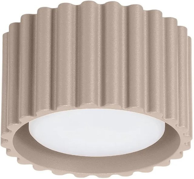 Licht-Erlebnisse Deckenspot Aufputz aus Aluminium in Beige, rund, Durchmesser: 10 cm, für GX53 - Bild 1