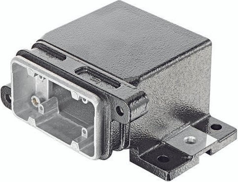 HARTING Sockelgehäuse 19 40 006 0915 in Schwarz aus Edelstahl - Bild 1