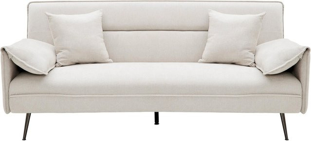 Bessagi Home Schlafsofa Lana Click-Clack in Beige aus Webstoff - Bild 1