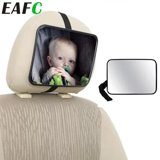 EAFC Auto Rücksitzspiegel für Baby und Kind in Schwarz mit einstellbarer Breite - Bild 1