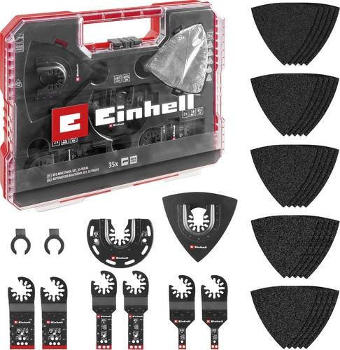 Einhell KFZ-Multitool-Set XL Plus-Case mit 35-teiligem Zubehör aus Sägeblättern und Schleifmitteln in Schwarz - Bild 3
