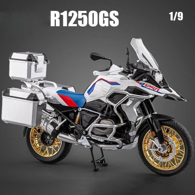 Linyi toy car R1250Gs Adv Motorrad Modell, 1:9, mit Licht und Geräusch, ab 14 Jahren - Bild 1