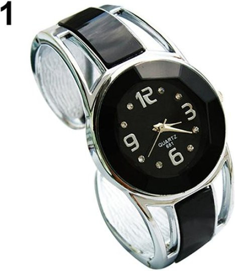 Armbanduhr Legierung, Quarz, Analog, Rund, Schwarz, Damen - Bild 1