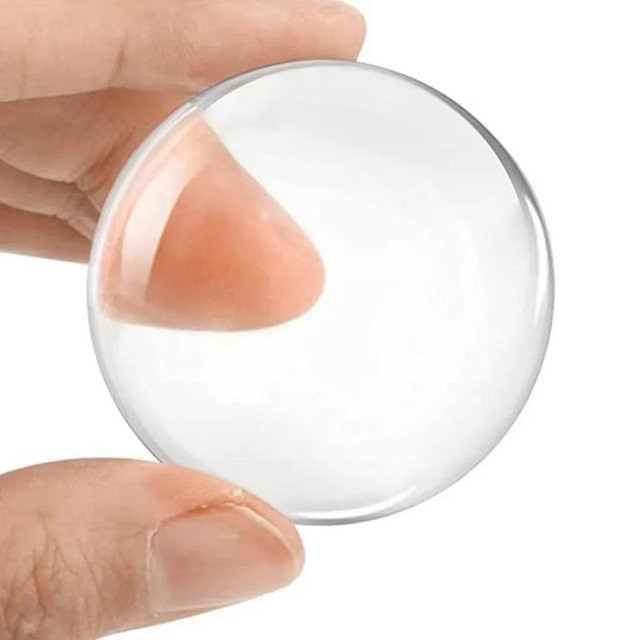 Lanzhong home life Selbstklebende Silikon-Türstopper und Wandschutz als Anti-Crash-Pad, Transparent, 6 Stück - Bild 1