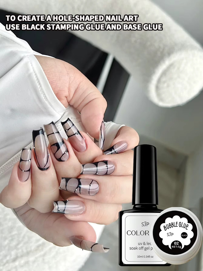 SJP Bubble-Nail-Set, Glänzend, Unisex - Bild 2