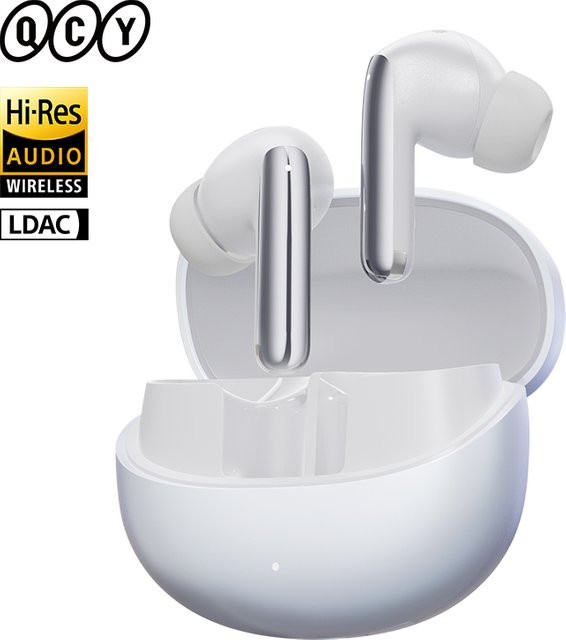 QCY Melobuds Pro In-Ear Bluetooth 5.3 Kopfhörer mit 46dB ANC, Hi-Res LDAC, 6 Mikrofonen und Multipoint-Verbindung in Weiß - Bild 1