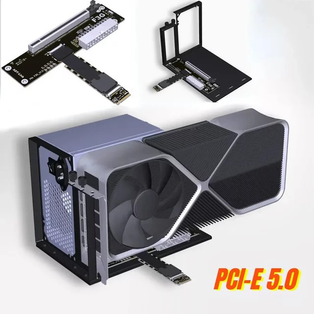 ADT-Link GEN5 Laptop F43SG BK7 Externe Grafikkarte eGPU Adapter PCIe 5.0 X16 M.2 NVMe KeyM Schwarz - Bild 1