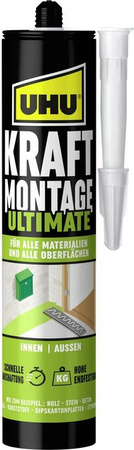 Uhu Montagekleber Kraft Montage Ultimate Polymer Weiß 440 g