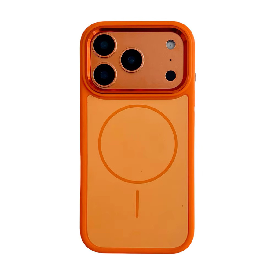 Matte Handyhülle für Apple iPhone 17 Pro Max mit MagSafe und kabellosem Laden in Grau, Weiß oder Orange - Bild 2
