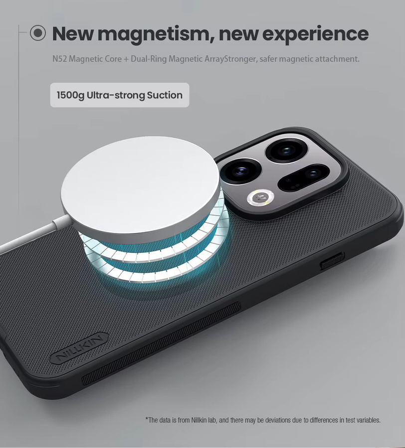 Nillkin Schutzhülle für OPPO Find X9 5G, magnetisch, mattiert, mit Magsafe-Kompatibilität, 360-Grad-Schutz aus PC und TPU, Farbe: Schwarz - Bild 6