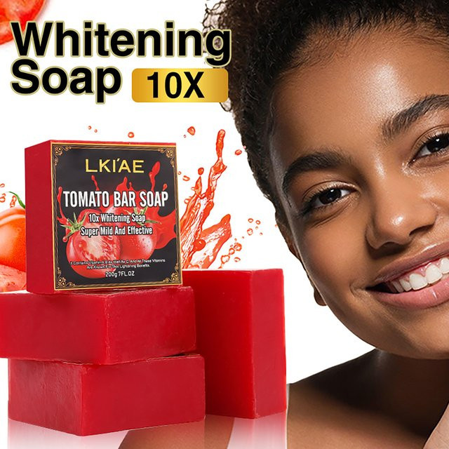 LKIAE Bio-Frucht-Tomaten-Bleaching-Seife, 200 g, Unisex - Bild 1