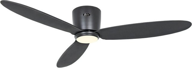CASAFAN Eco Plano II Energiespar Deckenventilator mit LED Beleuchtung und Fernbedienung, Basaltgrau, Durchmesser: 132 cm - Bild 1
