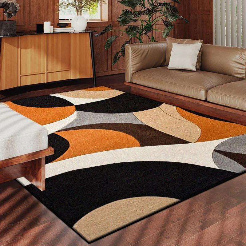 Waschbarer Teppich mit abstraktem geometrischem Muster für Wohnzimmer und Schlafzimmer, B/B: 120 x 160 cm - Bild 3