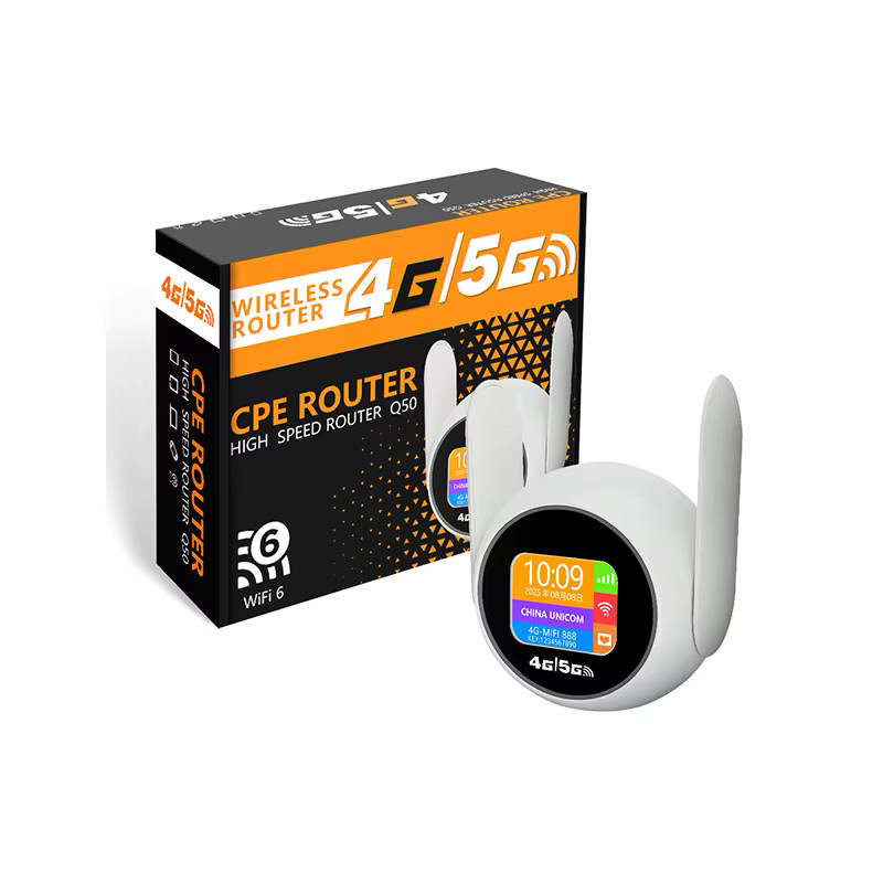 NUOYING 4G WLAN Router Mobiler Hotspot mit SIM-Karte für Zuhause und Reisen in Weiß und Orange - Bild 2