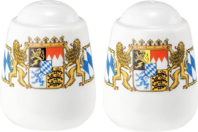 Seltmann Weiden Salz- und Pfefferstreuer-Set Compact Bayern aus Porzellan in Weiß - Bild 1