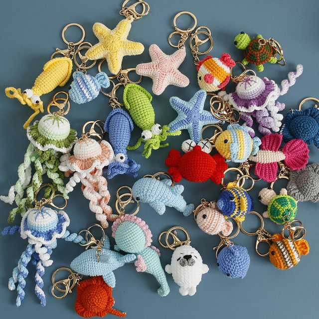 OEING Schlüsselanhänger, Häkel-Hai-Puppen, Unisex - Bild 1