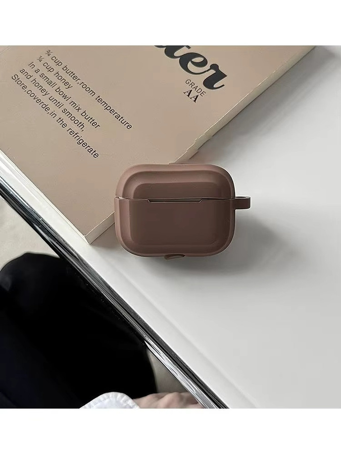 Silikon-Kopfhörerhülle mit Anti-Verlust-Riemen für Apple AirPods 4, 3, 2, 1 und Pro 1. & 2. Generation in Beige - Bild 2