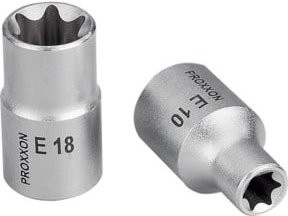 Proxxon 1/2 Zoll AußenTX-Einsatz E 10 aus Chrom-Vanadium in Silber - Bild 1