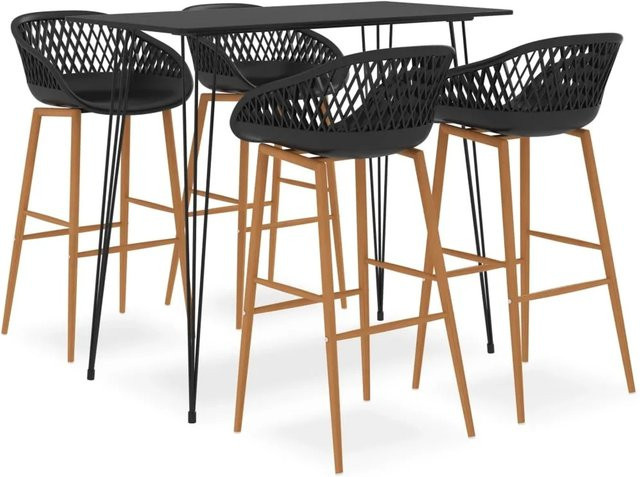 vidaXL 5-tlg. Bar-Set Modell 11 in Schwarz für Bars, Pubs und Restaurants - Bild 1