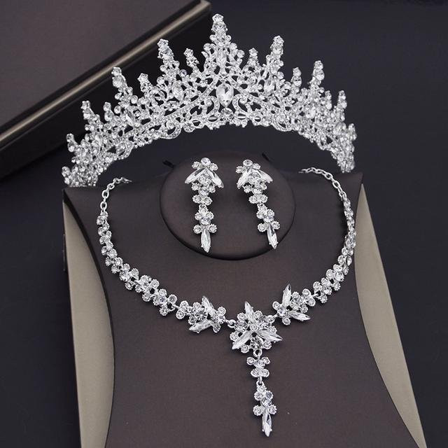 Wucifang Jewelry Schmuck-Set, Kristall, Zinklegierung, gray, Damen - Bild 1