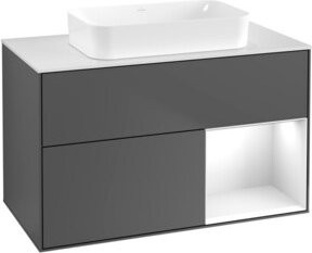 V&B Waschtischunterschrank Finion in Anthrazit lackiert, Breite: 100 cm, Tiefe: 60,3 cm - Bild 1