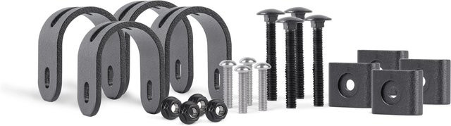 Chaussee Zaunfeldhalter-Set aus Aluminium in Schwarz Matt - Bild 1
