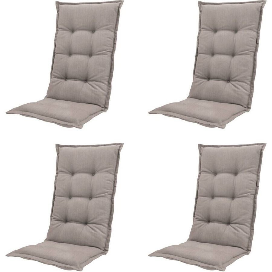 MADISON Gartenmöbelset Tampa mit 4 Klappsesseln und Auflagen in Anthrazit und Taupe, B/H/T: 61 x 109 x 60 cm - Bild 2