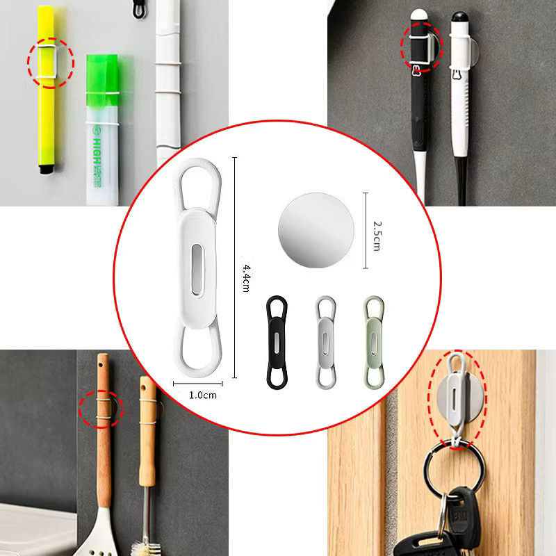 4er-Set magnetische Stifthalter aus Silikon und Kunststoff, verstellbare Stifthalter für Schreibtisch, Kühlschrank und Whiteboards - Bild 3