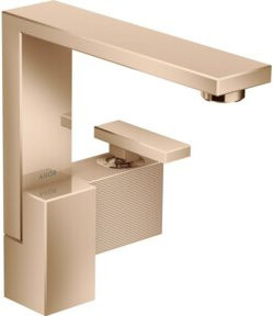 Hansgrohe Axor Edge Waschtisch-Einhebelmischer in Rotgold mit Diamantschliff und 175 mm Auslauf - Bild 1