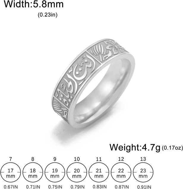 LIKGREAT Ringe Edelstahl, Silber, Unisex - Bild 1