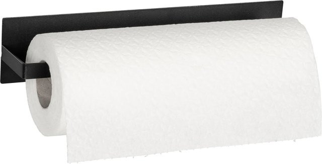 Wenko Küchenrollenhalter Ima Magnetisch und Selbstklebend aus Metall, Schwarz, B/T/H: 6,0 x 6,5 x 30,0 cm - Bild 1