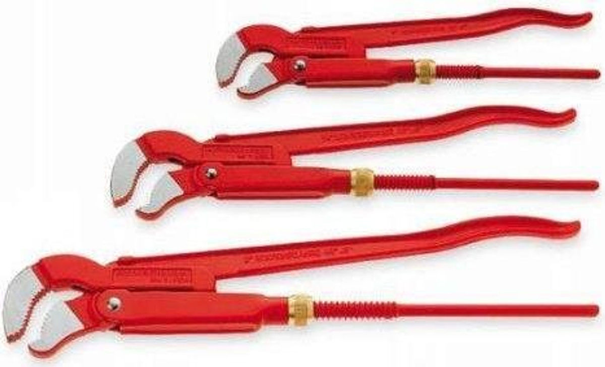 Rothenberger Eckrohrzangenset Profi-Set 3-teilig in Rot für Rohre 1 bis 2 Zoll - Bild 3