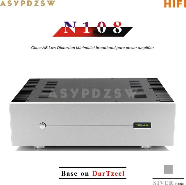 ASYPDZSW N108 Minimalistischer Breitband-Leistungsverstärker Klasse AB in Schwarz mit 100Wx2 - Bild 1