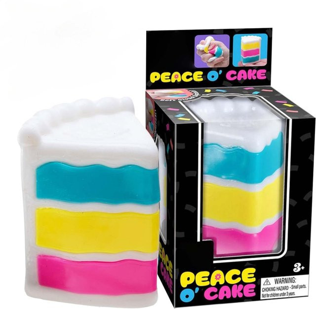 Needoh Peace O’ Cake Mehrfarbiges sensorisches Spielzeug licht grau - Bild 1