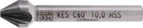 PFERD HSS Kegel- und Entgratsenker 60 Grad in Silber mit 10 mm Durchmesser und 6 mm Schaftdurchmesser nach DIN 334 C - Bild 1