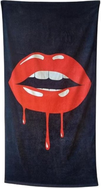 Lampada Mikrofaser Strandtuch für Damen und Herren, rot und weiß, Breite: 45 cm, Höhe: 90 cm - Bild 1