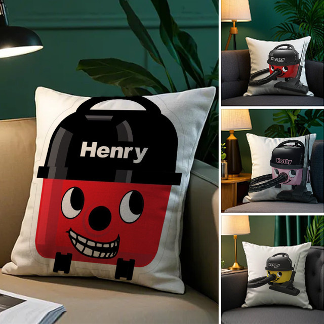 H-Henry Hoover Kissenbezug aus Plüsch in Multicolour, quadratisch, B/T/H: 30 x 30 x 30 cm - Bild 1