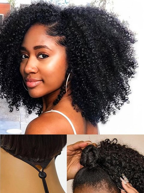 Dula A Hair Halbperücke, Echthaar, 4C Afro, Unisex - Bild 1